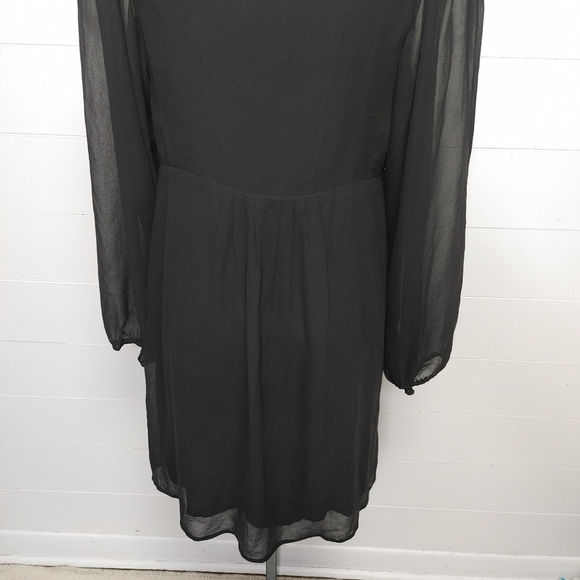 Gold Hawk Silk Beaded Mini Dress Size M - Picture 6 of 9